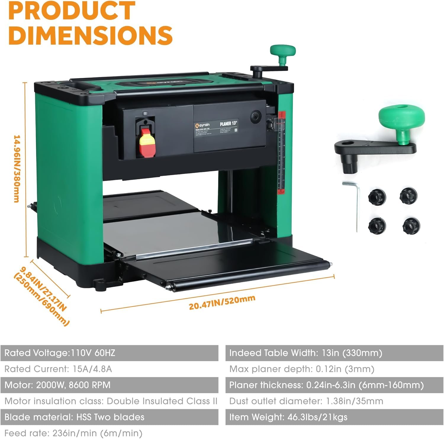 13IN Power Benchtop Planer Review