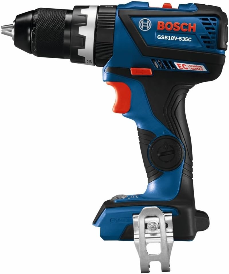 BOSCH GSB18V-535CB15 18V EC Brushless Connected-Ready 1/2 In. Hammer Drill/Driver with (1) CORE18V 4 Ah Advanced Power Battery