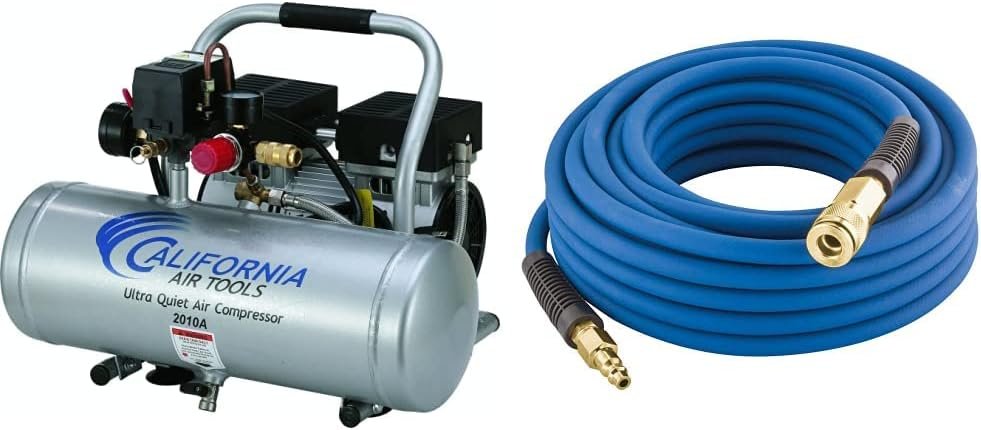 California Air Tools 2010A Ultra Quiet and Oil-Free 1.0 HP 2.0-Gallon Aluminum Tank Air Compressor,Silver
