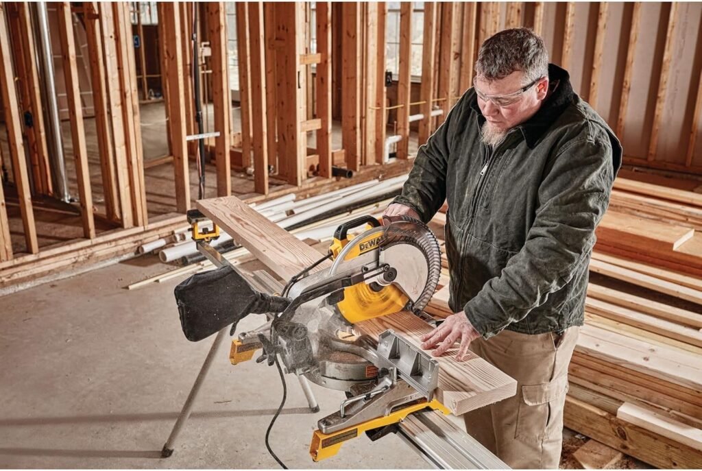 DEWALT 12-Inch Miter Saw, 15-Amp, Single Bevel, Compound (DWS715)