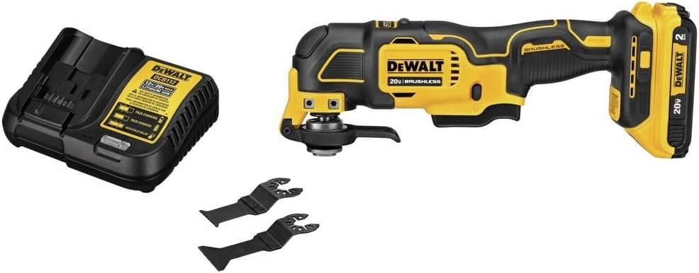 Dewalt DCS354D1R 20V MAX ATOMIC Brushless Lithium-Ion Cordless Oscillating Multi-Tool Kit (2 Ah) (Renewed)