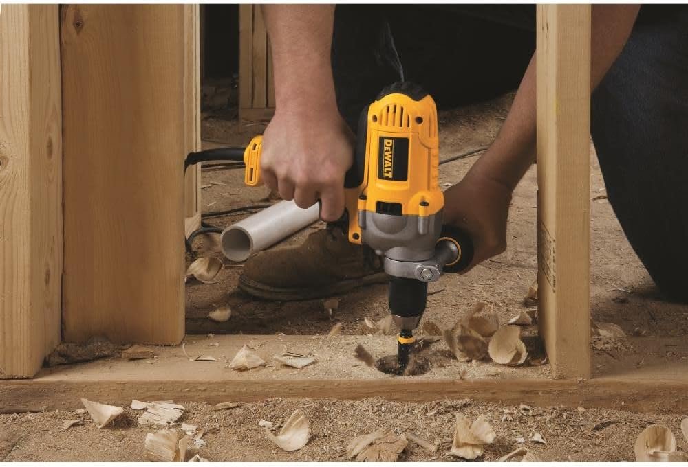 DEWALT Electric Drill, Mid Handle Grip, 1/2-Inch, 10-Amp (DWD215G) , Yellow