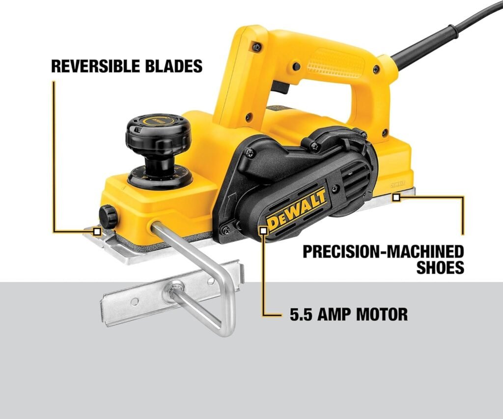 DEWALT Hand Planer Kit, 5.5-Amp, 3-1/4-Inch (D26677K)