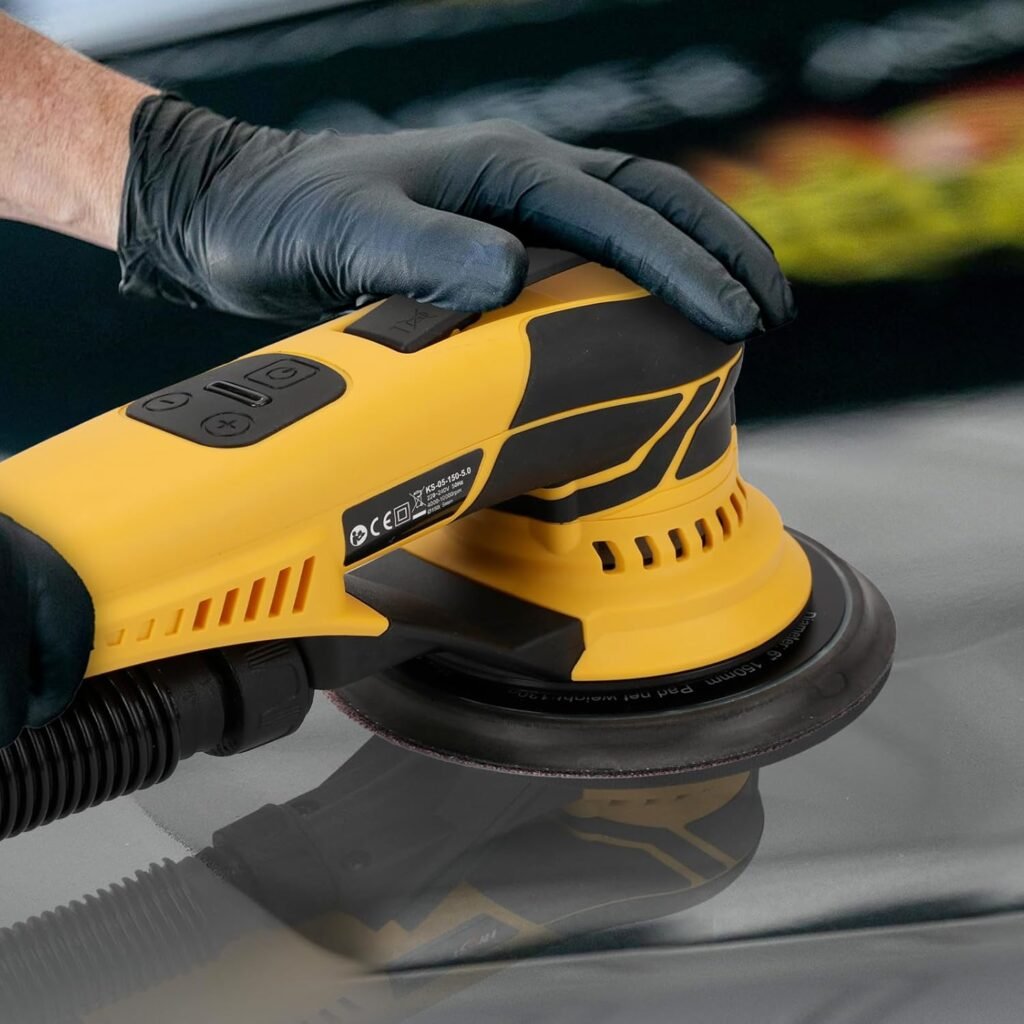 Electric Random Orbital Sander Brushless 350W 3A Multi-function Variable Speed Corded Orbital Sanders Machine For Woodworking, Car, Drywall Sanding, Polishing…