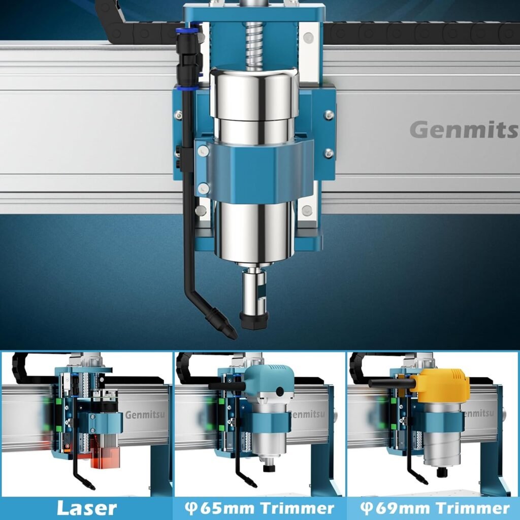 Genmitsu 3030-PROVer MAX CNC Router Machine with Linear Guide  Ball Screw Motion, Achieve ±0.05mm Accuracy for High Precision Metal Aluminum Copper Acrylic Engraving, Supports 4th Axis Rotary Kit