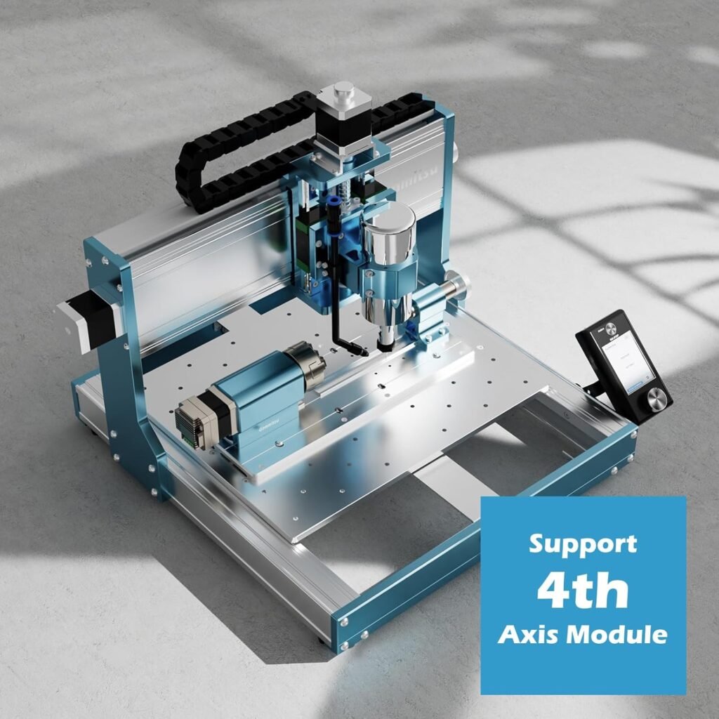 Genmitsu 3030-PROVer MAX CNC Router Machine with Linear Guide  Ball Screw Motion, Achieve ±0.05mm Accuracy for High Precision Metal Aluminum Copper Acrylic Engraving, Supports 4th Axis Rotary Kit