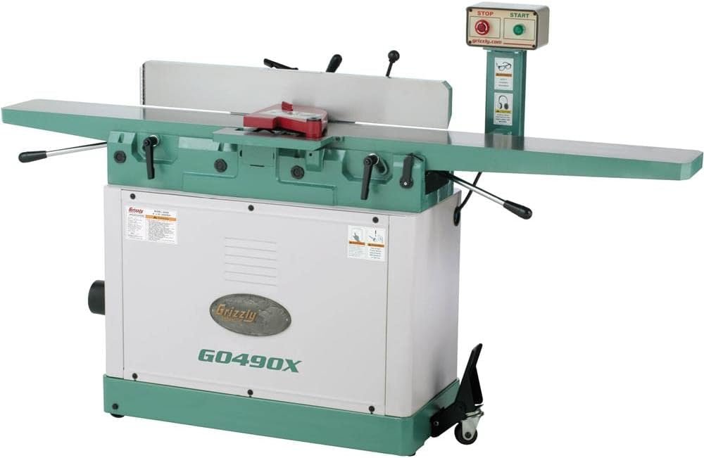 Grizzly Industrial G0490X - 8 x 76 Jointer with Parallelogram Beds and Spiral Cutterhead