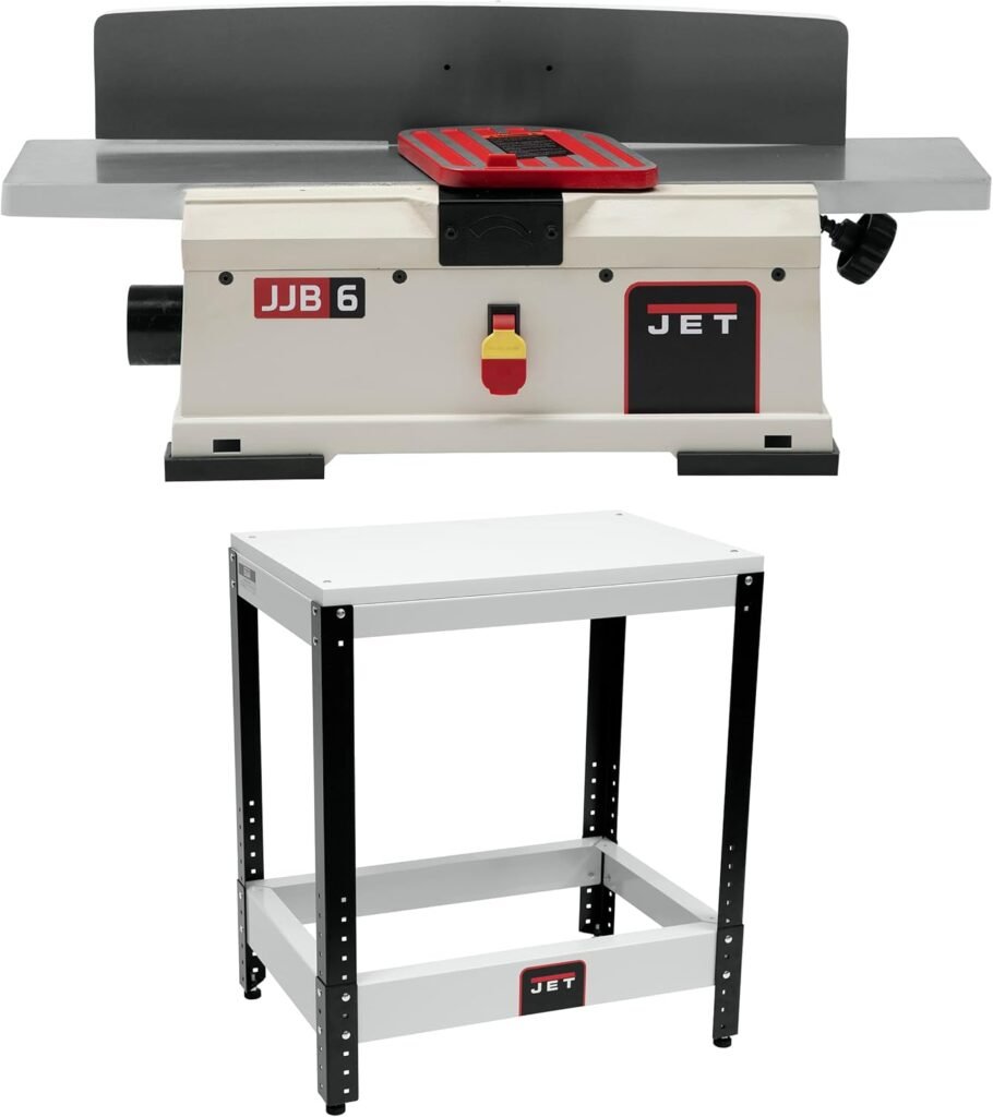 JET 6-Inch Benchtop Jointer, Helical Cutterhead, 1 HP, 115V 1Ph (Model JJ-6HHBT)