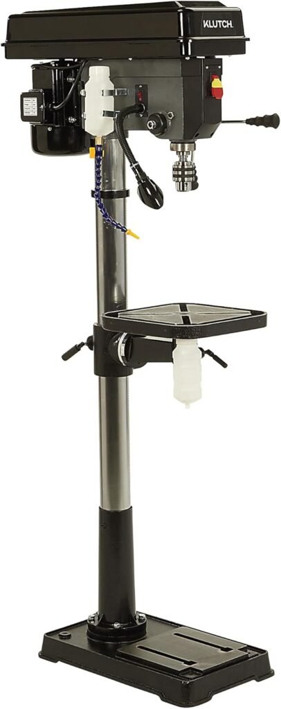 Klutch 17in. Floor Drill Press, 1 HP, 120 Volts, 5/8in. Chuck w/1in. Drilling Capacity, 45° Table Tilt