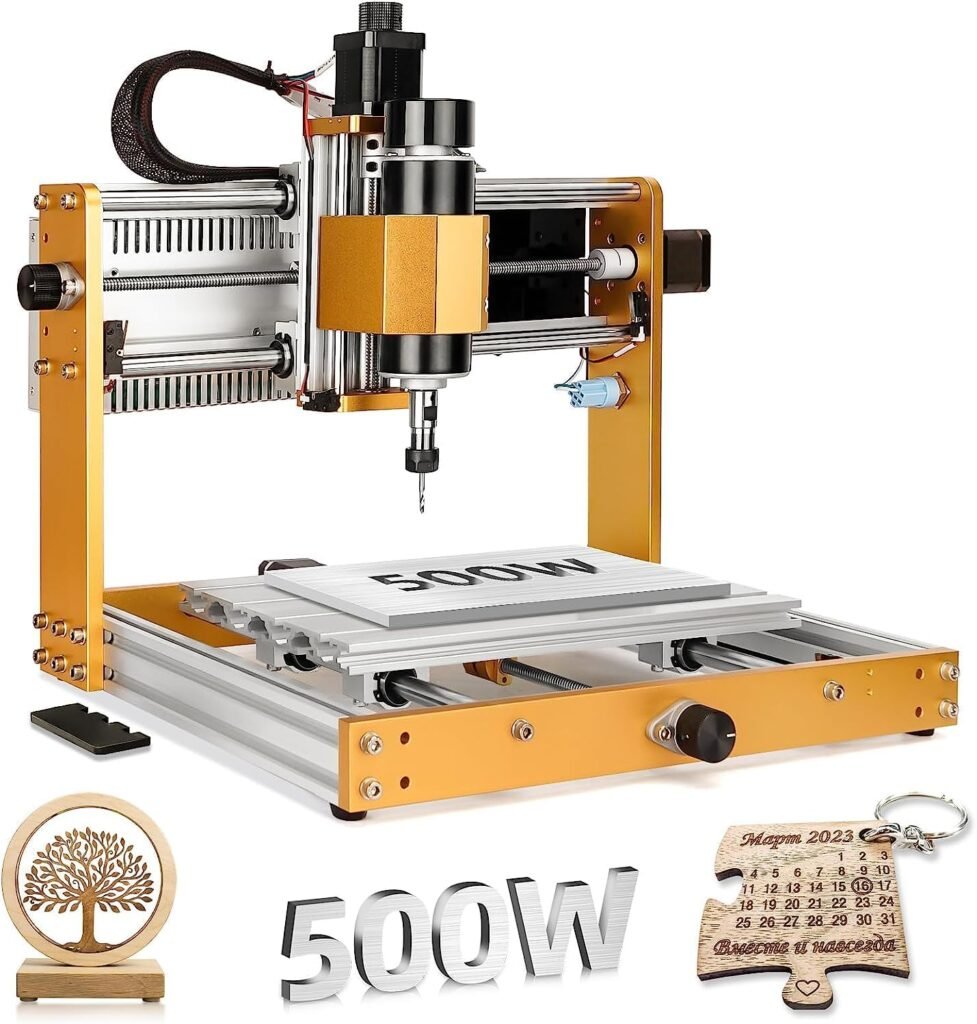 LUNYEE 3018 PRO MAX CNC Machine 500W All-Metal CNC Router Machine 3 Axis Limit Switches  Emergency-Stop with GRBL Offline Control for Cutting Wood Acrylic MDF Plastic, Working Area: 300 x 180 x 80mm