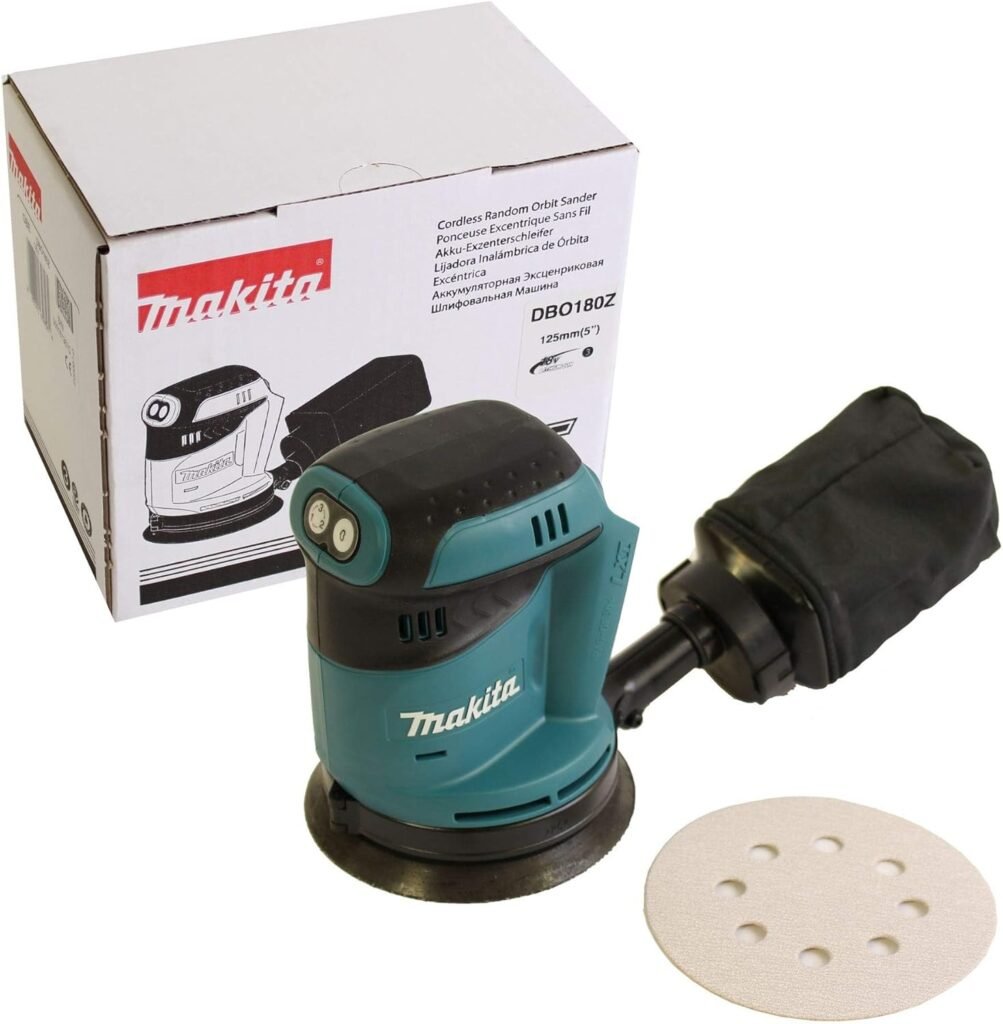 Makita DBO180Z Cordless Body Only Cordless 18 V Li-ion Random Orbit Sander, 125 mm by Makita