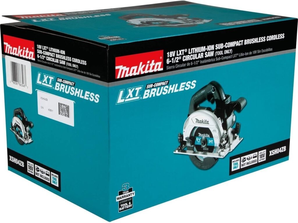 Makita XSH04ZB 18V LXT® Lithium-Ion Sub-Compact Brushless Cordless 6-1/2” Circular Saw, Tool Only