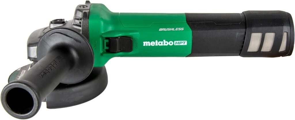 Metabo HPT Angle Grinder | 4-1/2-Inch | 12 Amp | AC Brushless Motor | Variable Speed | 3-Position Side Handle | G12VE2