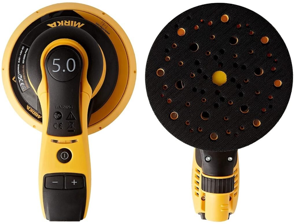 Mirka MID65020CAUS Direct Electric Random Orbital Sander, 6-Inch, Yellow, Black