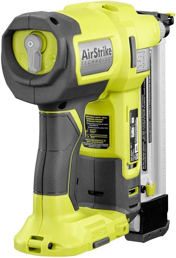 RYOBI ONE+ 18-Gauge Cordless AirStrike Narrow Crown Stapler P361 Green