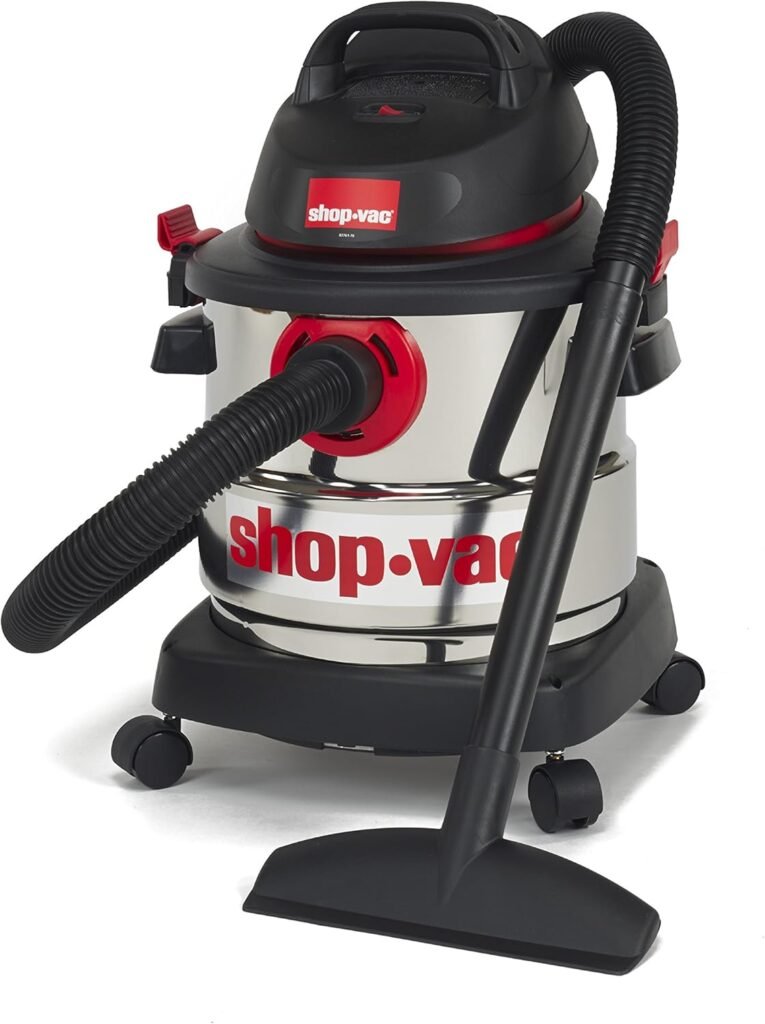 Shop-Vac 5989305 5-Gallon 4.5 Peak HP Stainless Steel Wet Dry Vacuum,Black, Black