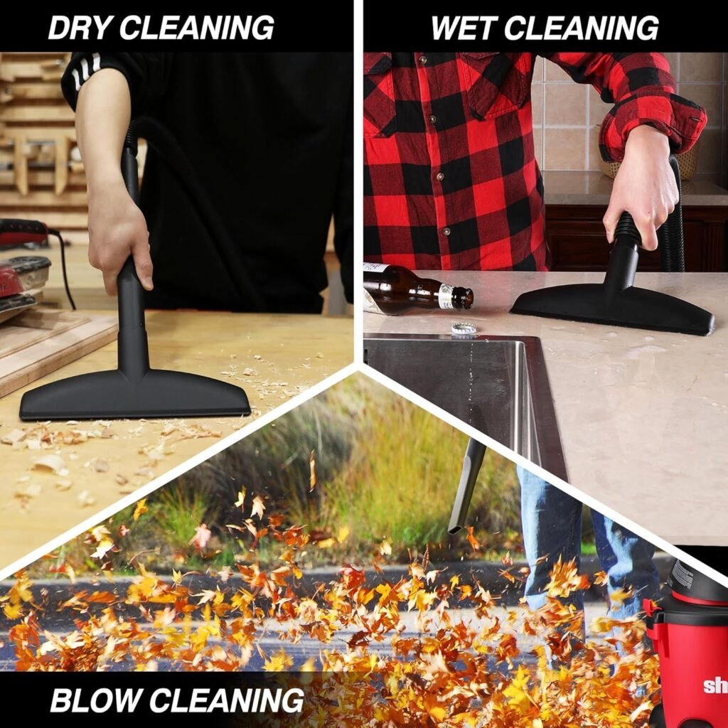 Shop-Vac 8 Gallon 4.5-Peak HP Wet/Dry Vacuum, 3 in 1 Function with Filter, Hose and Accessories, Ideal for Jobsite, Garage, Car  Workshop. 5971836