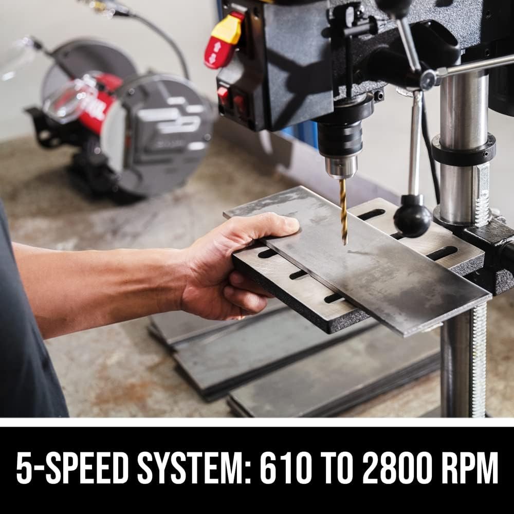 SKIL 6.2 Amp 10 In. 5-Speed Benchtop Drill Press with Laser Alignment  Work Light - DP9505-00