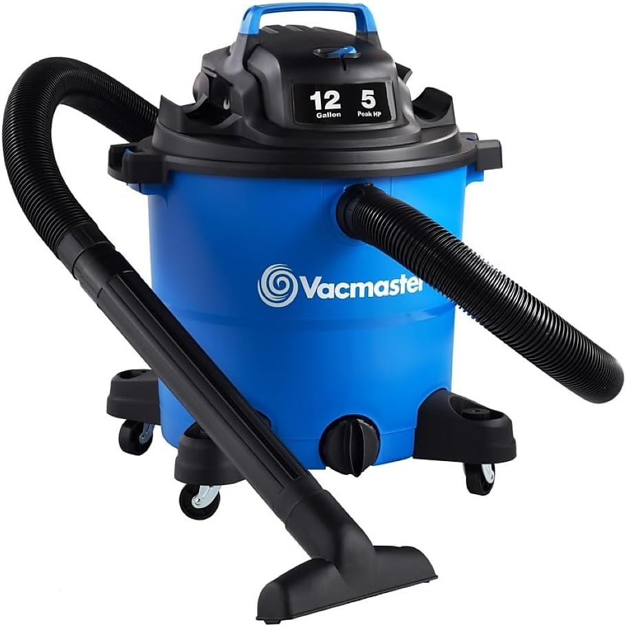 Vacmaster 12-GALLON Corded Canister Vacuum Cleaner Bagged, Blue (VOC1210PF)