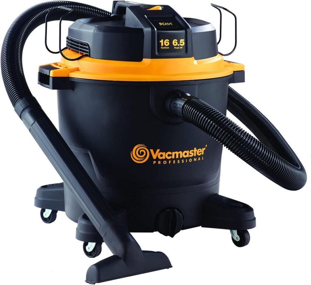 Vacmaster Professional - Wet/Dry Vac, 16 Gallon, Beast Series, 6.5 HP 2-1/2 Hose (VJH1612PF0201), Black