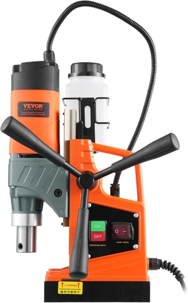 VEVOR Magnetic Drill, 1400W 2 Boring Diameter, 2922lbf/13000N Portable Electric Mag Drill Press with Variable Speed, 810 RPM Drilling Machine for any Surface Home Improvement Industry Railway