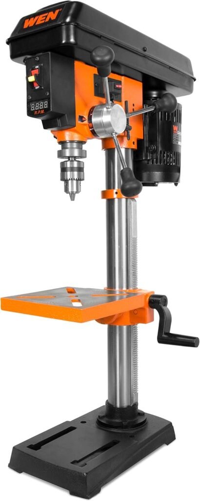 WEN 4212T 5-Amp 10-Inch Variable Speed Cast Iron Benchtop Drill Press with Laser