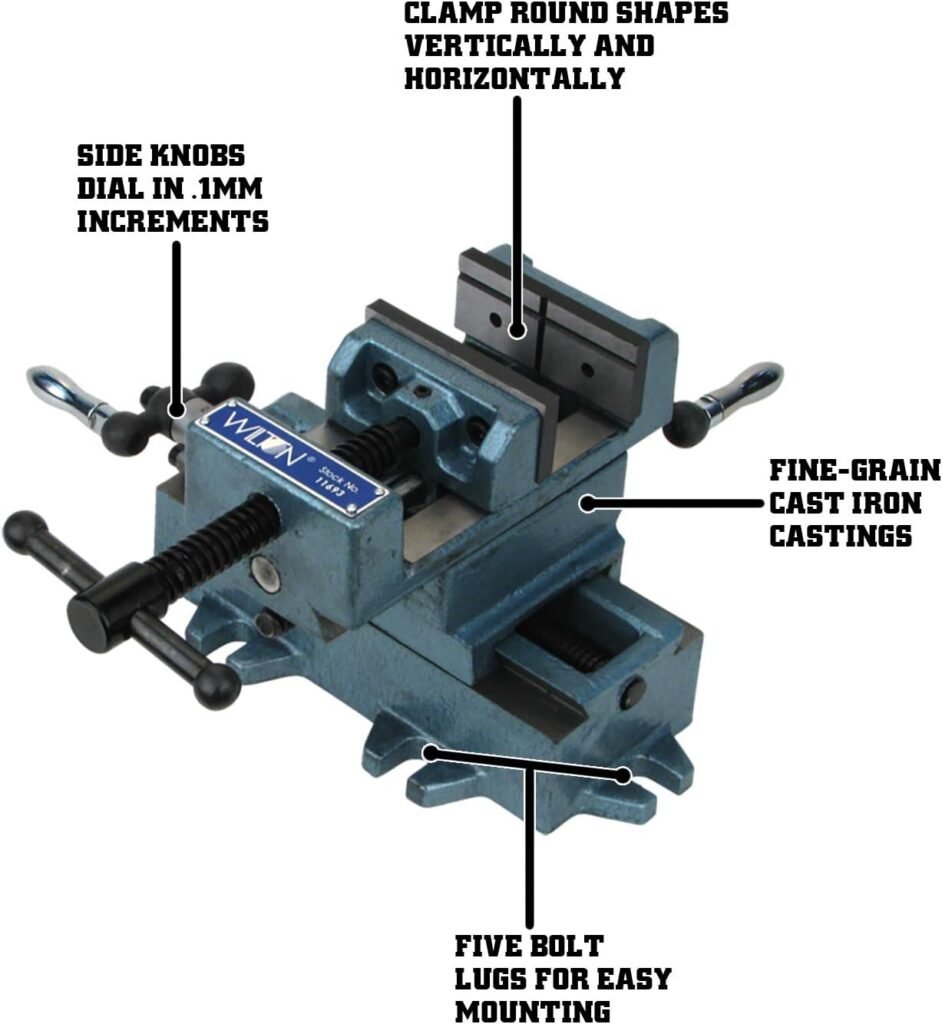 Wilton Cross-Slide Drill Press Vise, 3 Jaw Width  Max Opening, 3 Jaw Depth (Model CS3)